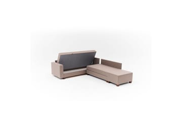 Sufian Hjørne sovesofa 4 seter - Brun - Møbler - Sofaer - Sovesofaer - Hjørnesovesofa