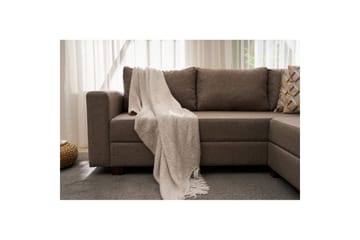 Sufian Hjørne sovesofa 4 seter - Brun - Møbler - Sofaer - Sovesofaer - Hjørnesovesofa