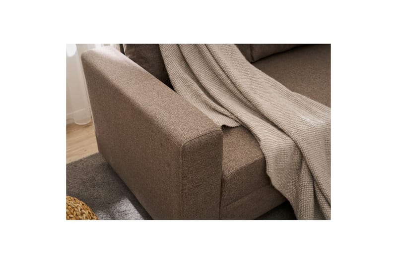 Sufian Hjørne sovesofa 4 seter - Brun - Møbler - Sofaer - Sovesofaer - Hjørnesovesofa
