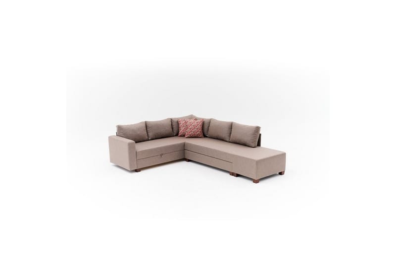 Sufian Hjørne sovesofa 4 seter - Brun - Møbler - Sofaer - Sovesofaer - Hjørnesovesofa