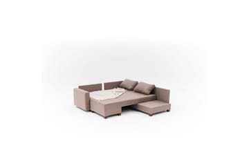 Sufian Hjørne sovesofa 4 seter - Brun - Møbler - Sofaer - Sovesofaer - Hjørnesovesofa