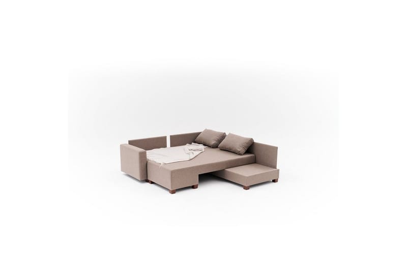 Sufian Hjørne sovesofa 4 seter - Brun - Møbler - Sofaer - Sovesofaer - Hjørnesovesofa