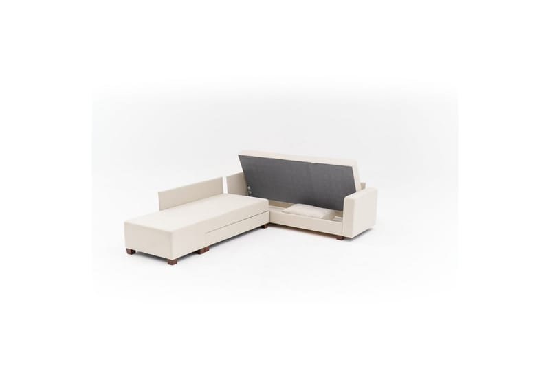 Sufian Hjørne sovesofa 4 seter - Cremehvit - Møbler - Sofaer - Sovesofaer - Hjørnesovesofa