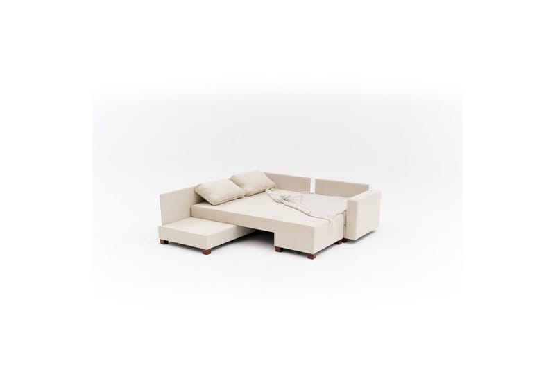 Sufian Hjørne sovesofa 4 seter - Cremehvit - Møbler - Sofaer - Sovesofaer - Hjørnesovesofa