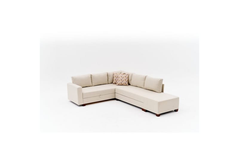 Sufian Hjørne sovesofa 4 seter - Cremehvit - Møbler - Sofaer - Sovesofaer - Hjørnesovesofa