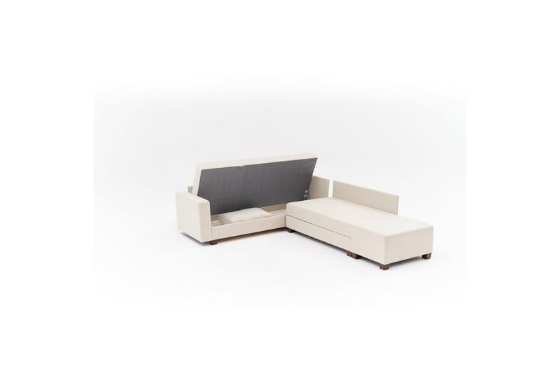 Sufian Hjørne sovesofa 4 seter - Cremehvit - Møbler - Sofaer - Sovesofaer - Hjørnesovesofa