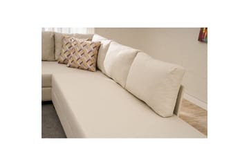 Sufian Hjørne sovesofa 4 seter - Cremehvit - Møbler - Sofaer - Sovesofaer - Hjørnesovesofa