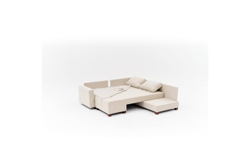 Sufian Hjørne sovesofa 4 seter - Cremehvit - Møbler - Sofaer - Sovesofaer - Hjørnesovesofa