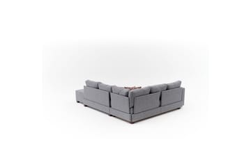 Sufian Hjørne sovesofa 4 seter - Mørkegrå - Møbler - Sofaer - Sovesofaer - Hjørnesovesofa