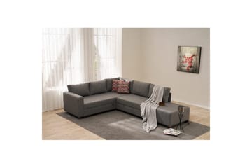 Sufian Hjørne sovesofa 4 seter - Mørkegrå - Møbler - Sofaer - Sovesofaer - Hjørnesovesofa