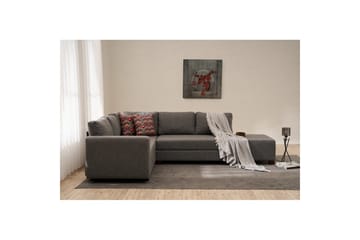 Sufian Hjørne sovesofa 4 seter - Mørkegrå - Møbler - Sofaer - Sovesofaer - Hjørnesovesofa
