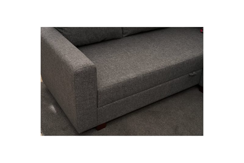 Sufian Hjørne sovesofa 4 seter - Mørkegrå - Møbler - Sofaer - Sovesofaer - Hjørnesovesofa