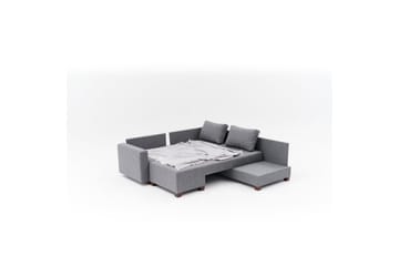 Sufian Hjørne sovesofa 4 seter - Mørkegrå - Møbler - Sofaer - Sovesofaer - Hjørnesovesofa