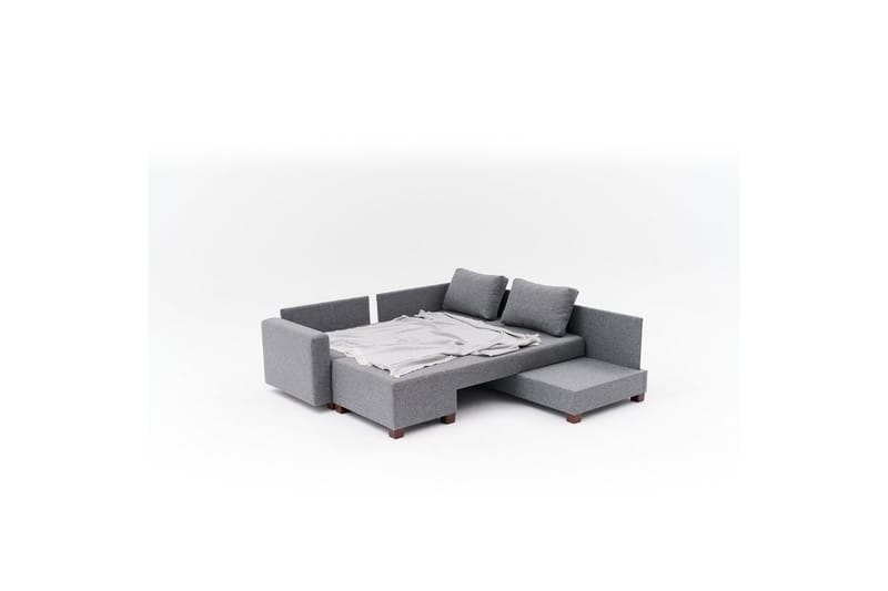Sufian Hjørne sovesofa 4 seter - Mørkegrå - Møbler - Sofaer - Sovesofaer - Hjørnesovesofa