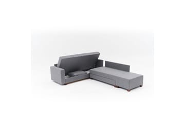 Sufian Hjørne sovesofa 4 seter - Mørkegrå - Møbler - Sofaer - Sovesofaer - Hjørnesovesofa