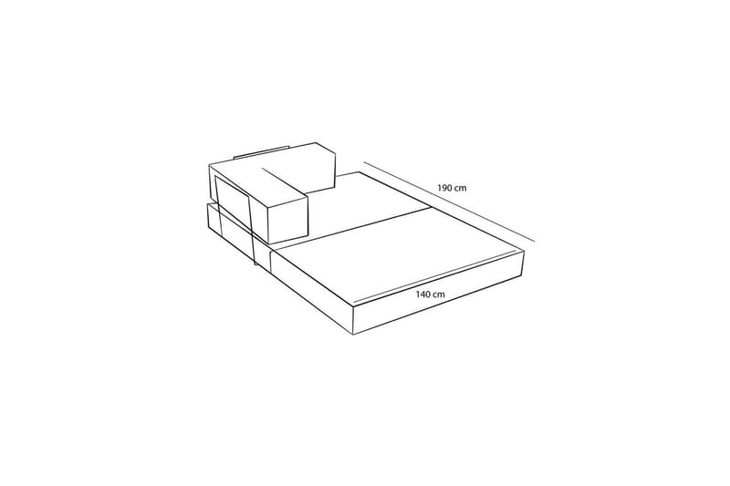 Sufian hjørne sovesofa to hjørner 3 seter - Beige - Møbler - Sofaer - Sovesofaer - Hjørnesovesofa