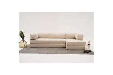 Sufian hjørne sovesofa to hjørner 3 seter - Beige - Møbler - Sofaer - Sovesofaer - Hjørnesovesofa