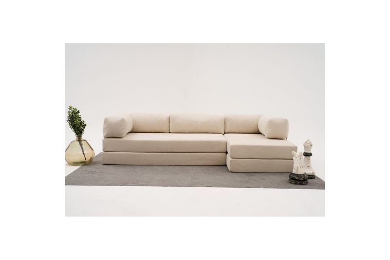 Sufian hjørne sovesofa to hjørner 3 seter - Beige - Møbler - Sofaer - Sovesofaer - Hjørnesovesofa