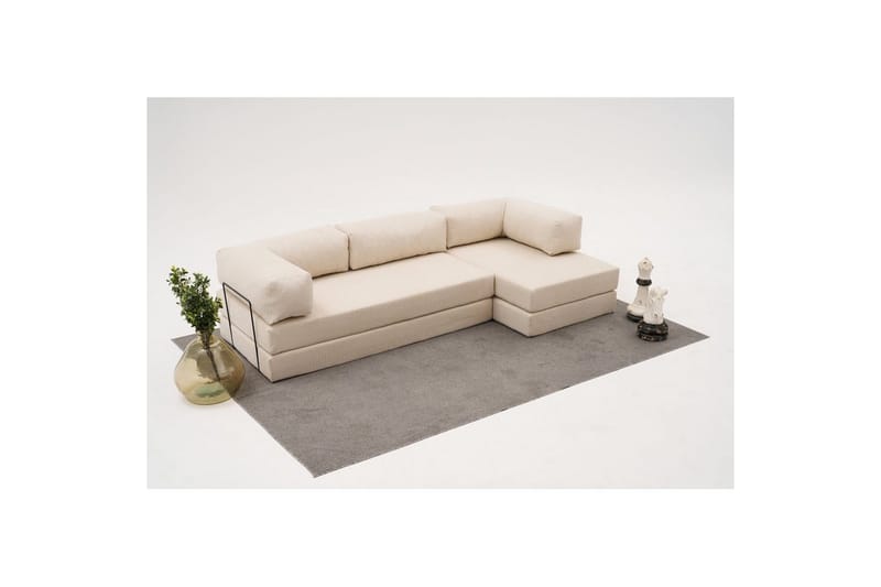 Sufian hjørne sovesofa to hjørner 3 seter - Beige - Møbler - Sofaer - Sovesofaer - Hjørnesovesofa