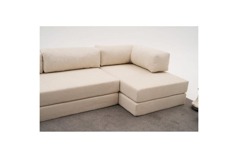 Sufian hjørne sovesofa to hjørner 3 seter - Beige - Møbler - Sofaer - Sovesofaer - Hjørnesovesofa