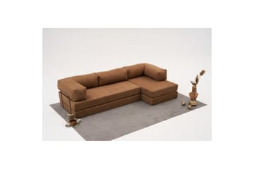 Sufian hjørne sovesofa to hjørner 3 seter - Brun - Møbler - Sofaer - Sovesofaer - Hjørnesovesofa