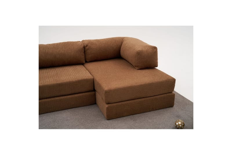 Sufian hjørne sovesofa to hjørner 3 seter - Brun - Møbler - Sofaer - Sovesofaer - Hjørnesovesofa