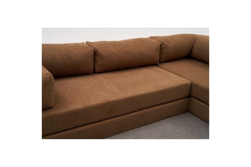 Sufian hjørne sovesofa to hjørner 3 seter - Brun - Møbler - Sofaer - Sovesofaer - Hjørnesovesofa