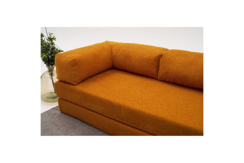 Sufian hjørne sovesofa to hjørner 3 seter - Oransje - Møbler - Sofaer - Sovesofaer - Hjørnesovesofa
