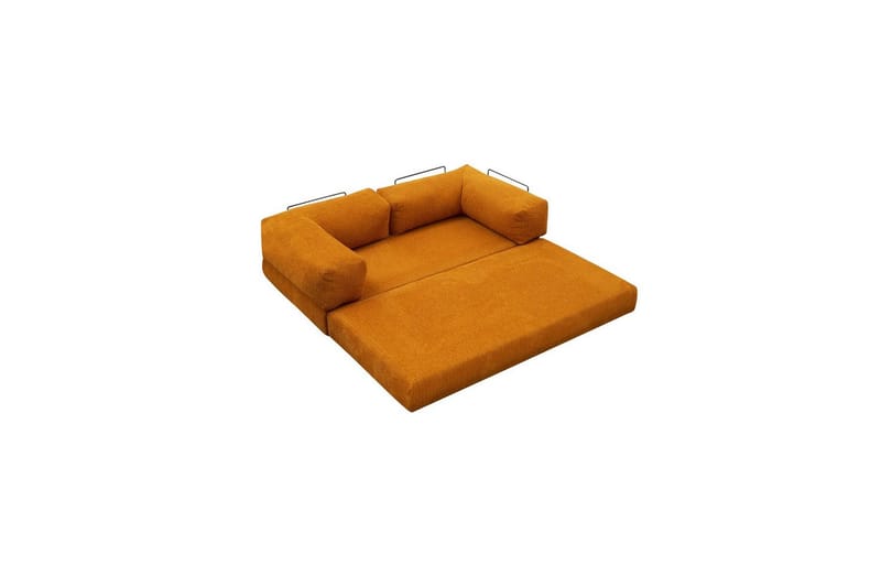 Sufian hjørne sovesofa to hjørner 3 seter - Oransje - Møbler - Sofaer - Sovesofaer - Hjørnesovesofa