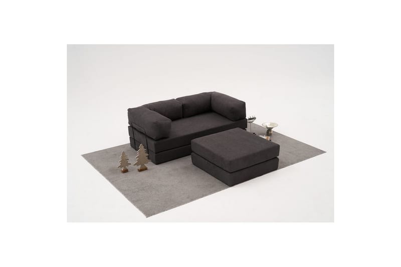 Sufian hjørnesovesofa med Divan 2-seter - Antrasitt - Møbler - Sofaer - Sovesofaer - Sovesofa divan