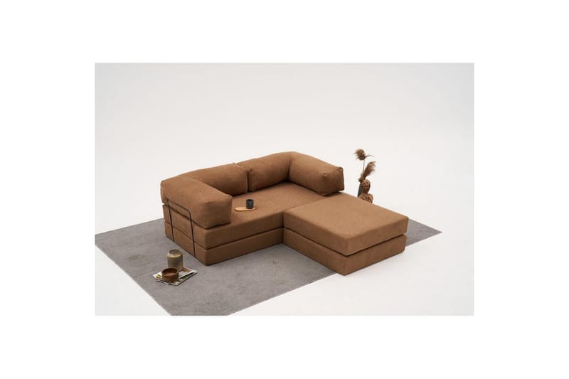 Sufian hjørnesovesofa med Divan 2-seter - Brun - Møbler - Sofaer - Sovesofaer - Sovesofa divan