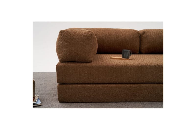 Sufian hjørnesovesofa med Divan 2-seter - Brun - Møbler - Sofaer - Sovesofaer - Sovesofa divan