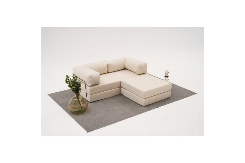 Sufian hjørnesovesofa med Divan 2-seter - Cremehvit - Møbler - Sofaer - Sovesofaer - Sovesofa divan