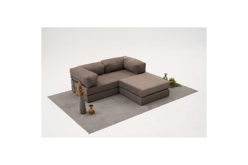 Sufian hjørnesovesofa med Divan 2-seter - Grå - Møbler - Sofaer - Sovesofaer - Sovesofa divan