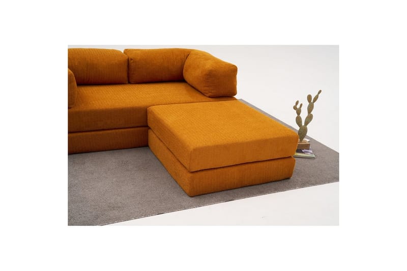 Sufian hjørnesovesofa med Divan 2-seter - Oransje - Møbler - Sofaer - Sovesofaer - Sovesofa divan