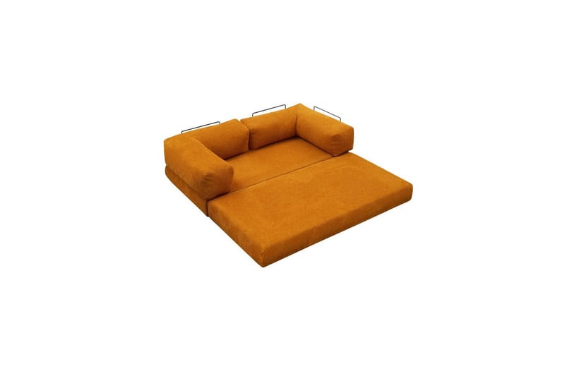 Sufian hjørnesovesofa med Divan 2-seter - Oransje - Møbler - Sofaer - Sovesofaer - Sovesofa divan