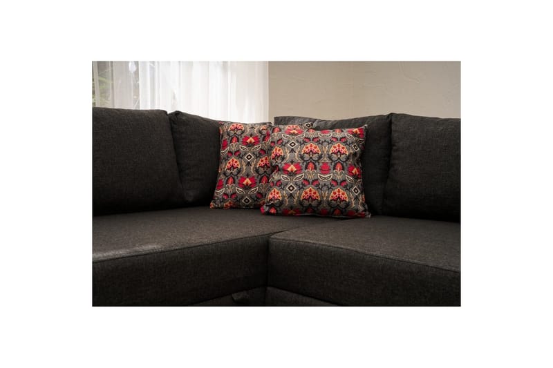 Sufian Soffa med Sjeselong 4-sits - Antrasitt - Møbler - Sofaer - Sovesofaer - Hjørnesovesofa