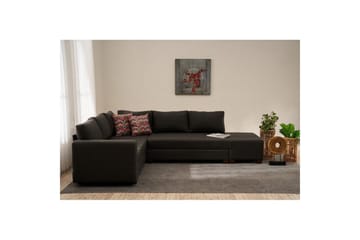 Sufian Soffa med Sjeselong 4-sits - Antrasitt - Møbler - Sofaer - Sovesofaer - Hjørnesovesofa