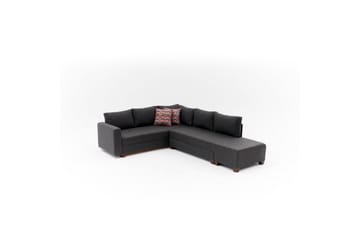 Sufian Soffa med Sjeselong 4-sits - Antrasitt - Møbler - Sofaer - Sovesofaer - Hjørnesovesofa