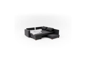 Sufian Soffa med Sjeselong 4-sits - Antrasitt - Møbler - Sofaer - Sovesofaer - Hjørnesovesofa