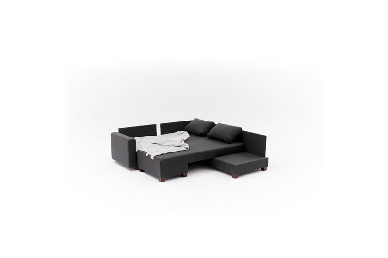 Sufian Soffa med Sjeselong 4-sits - Antrasitt - Møbler - Sofaer - Sovesofaer - Hjørnesovesofa