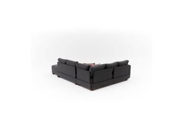 Sufian Soffa med Sjeselong 4-sits - Antrasitt - Møbler - Sofaer - Sovesofaer - Hjørnesovesofa