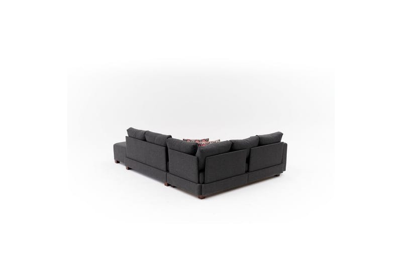 Sufian Soffa med Sjeselong 4-sits - Antrasitt - Møbler - Sofaer - Sovesofaer - Hjørnesovesofa