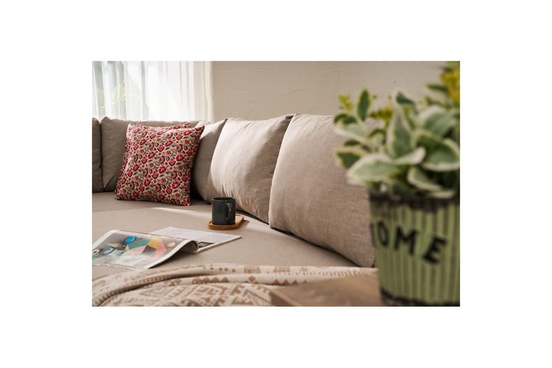 Sufian Soffa med Sjeselong 4-sits - Beige - Møbler - Sofaer - Sovesofaer - Hjørnesovesofa
