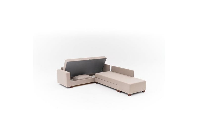 Sufian Soffa med Sjeselong 4-sits - Beige - Møbler - Sofaer - Sovesofaer - Hjørnesovesofa