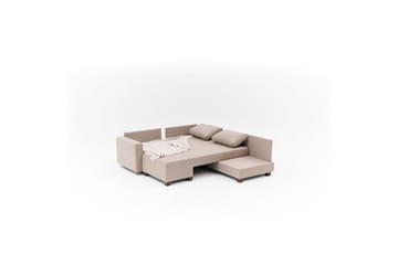 Sufian Soffa med Sjeselong 4-sits - Beige - Møbler - Sofaer - Sovesofaer - Hjørnesovesofa