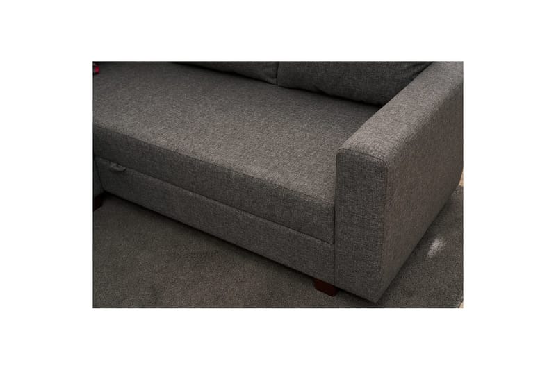 Sufian Soffa med Sjeselong 4-sits - Grafittgrå - Møbler - Sofaer - Sovesofaer - Hjørnesovesofa
