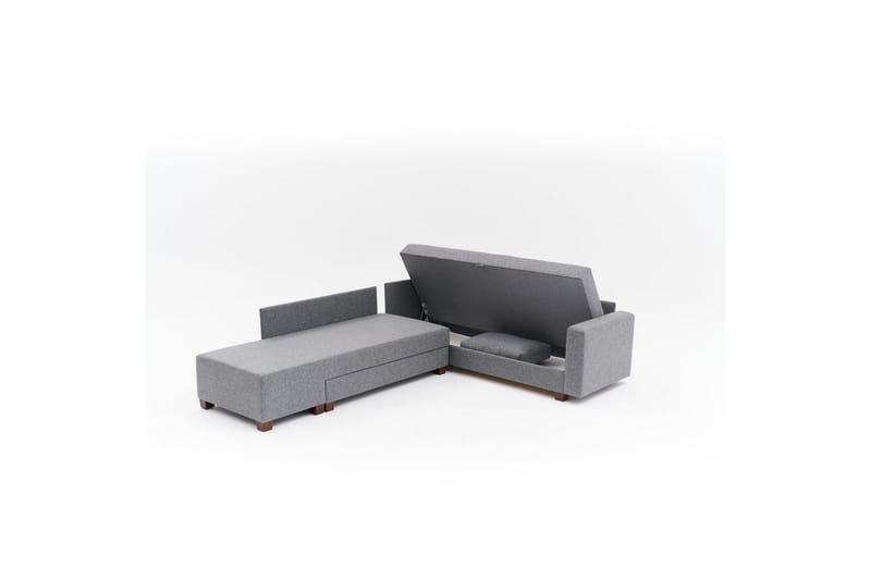 Sufian Soffa med Sjeselong 4-sits - Grafittgrå - Møbler - Sofaer - Sovesofaer - Hjørnesovesofa