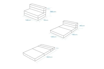 Sufian Sovesofa 2-sits - Grå - Møbler - Sofaer - Sovesofaer - 2 seters sovesofa