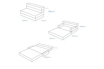 Sufian Sovesofa 2-sits - Grafittgrå - Møbler - Sofaer - Sovesofaer - 2 seters sovesofa